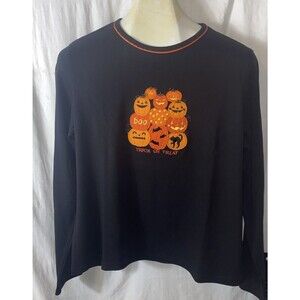 Women’s Halloween trick-or-treat pumpkin black cat bat embroidery Sequin Beaded